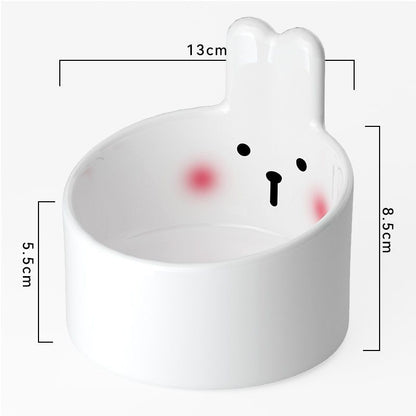 Cute Cat Ceramic Bowl – Stylish and Slanted Feeding Bowl for Cats