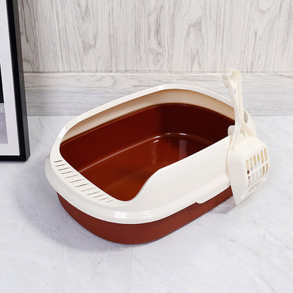 Semi-Enclosed Kitten Litter Tray – Compact & Easy to Clean