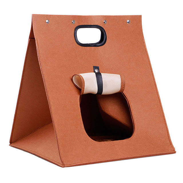 Portable Felt Kitten Condo – Stylish and Lightweight Cat Haven