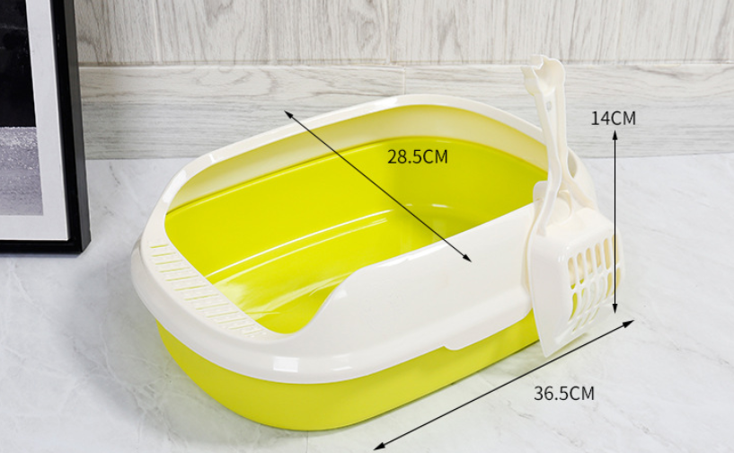 Semi-Enclosed Kitten Litter Tray – Compact & Easy to Clean