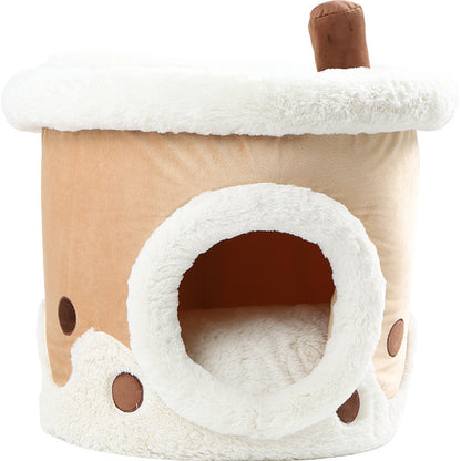 Cartoon Cat Cave Bed – Cozy and Playful Hideaway for Cats