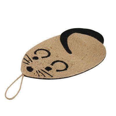 Mouse-Shaped Cat Scratching Pad – Durable Sisal Scratch Mat