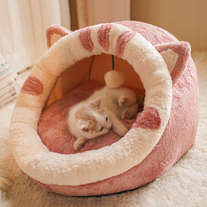 Semi-Enclosed Cat House – Year-Round Comfort for Your Kitten