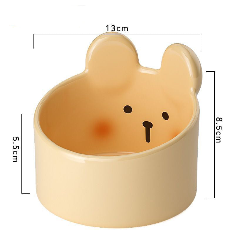 Cute Cat Ceramic Bowl – Stylish and Slanted Feeding Bowl for Cats