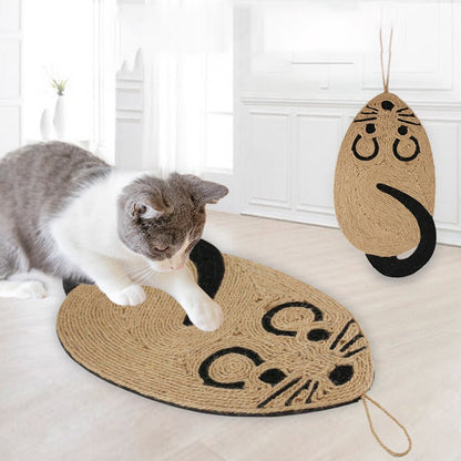 Mouse-Shaped Cat Scratching Pad – Durable Sisal Scratch Mat