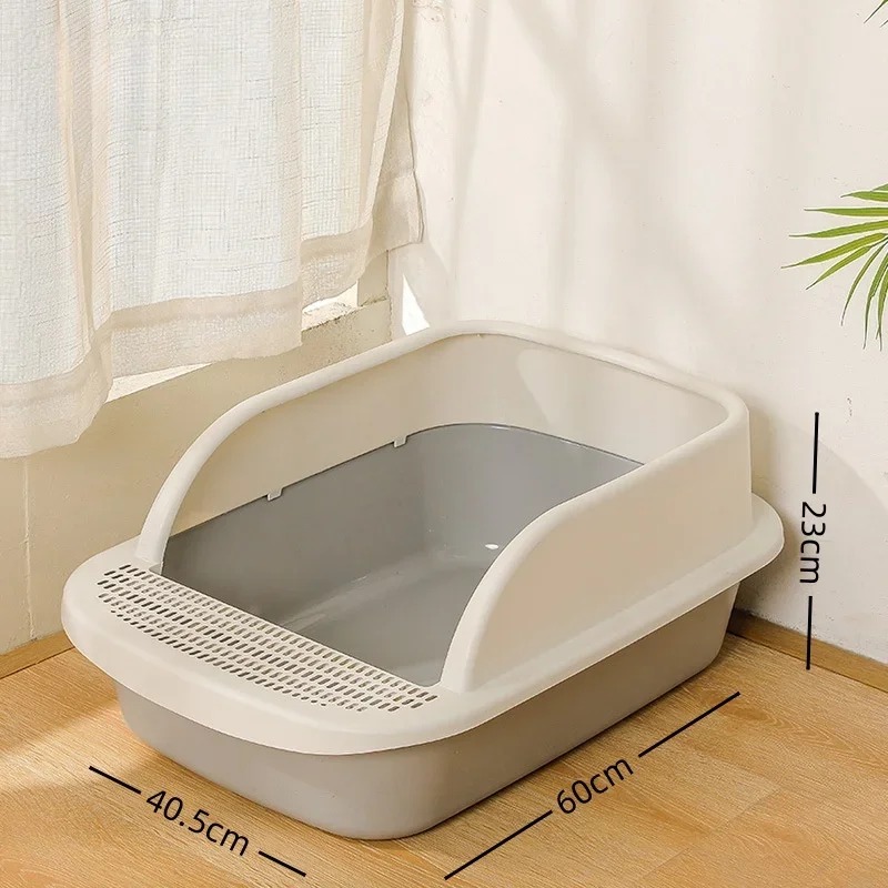 Deodorant semi-enclosed cat litter box