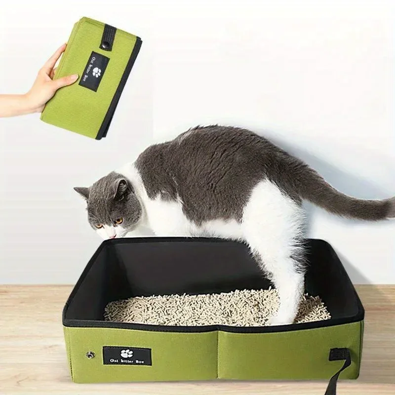 Portable Kitty Litter Box – Foldable & Travel-Ready