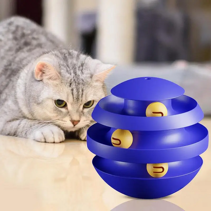 Cat Ball Track Tower for Energetic Cats – 3-Layer Interactive Toy