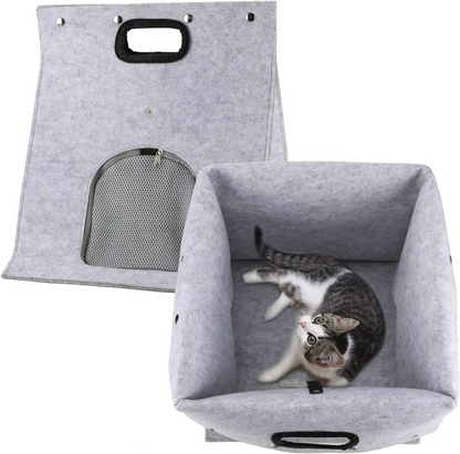 Portable Felt Kitten Condo – Stylish and Lightweight Cat Haven