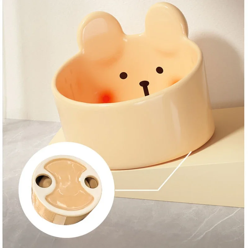 Cute Cat Ceramic Bowl – Stylish and Slanted Feeding Bowl for Cats