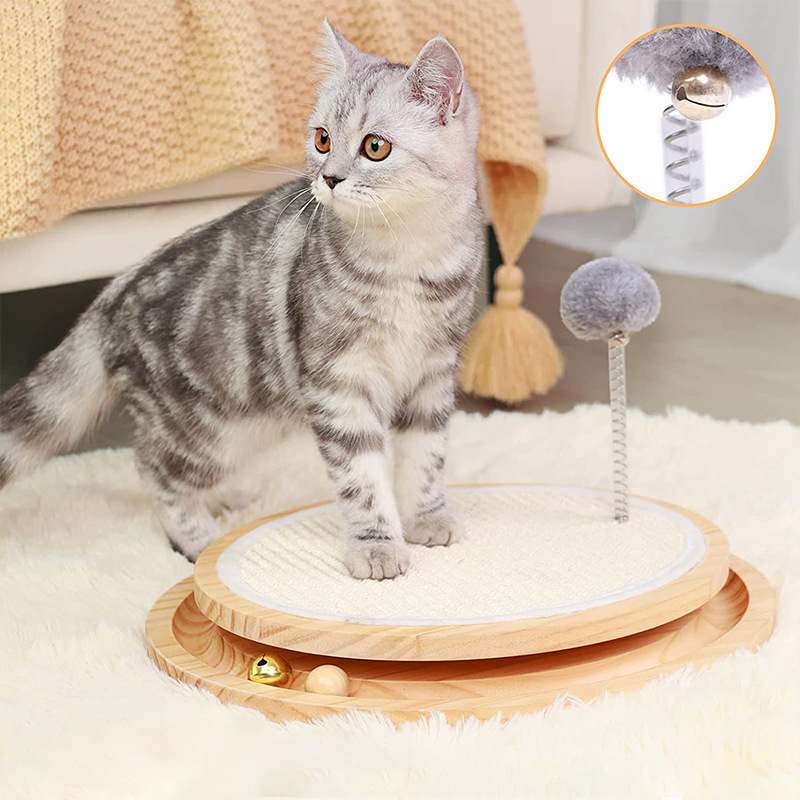 Cat Scratching Pad Toy – 2-in-1 Turntable & Interactive Play