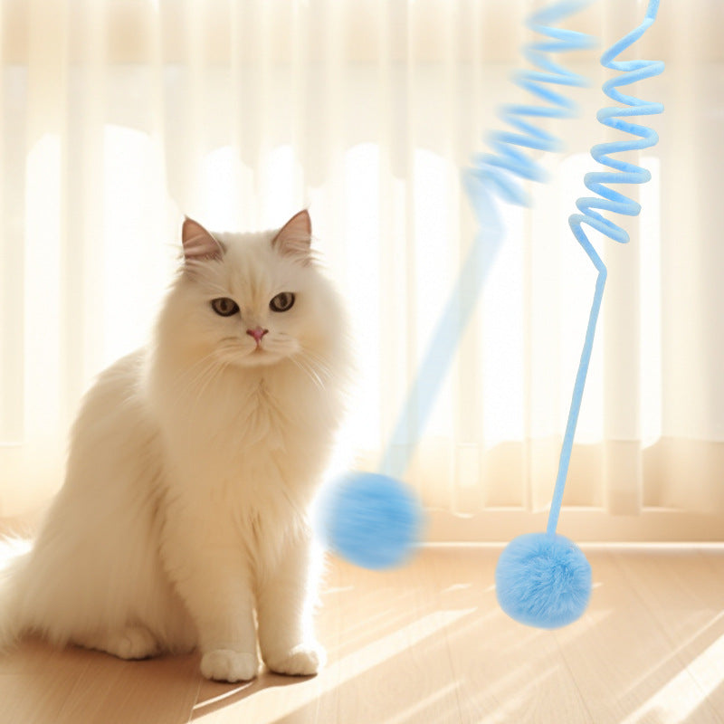 Interactive Cat Toy Ball – Spring-Loaded Fun for Active Play