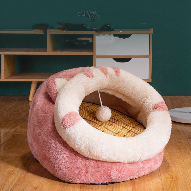 Semi-Enclosed Cat House – Year-Round Comfort for Your Kitten