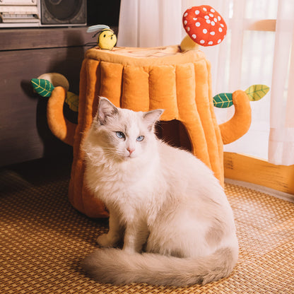 Tree Stump Cat Cage for Indoors